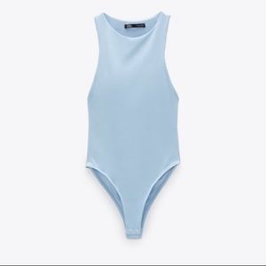 Zara! NWT! Blue Halter-Neck Bodysuit!